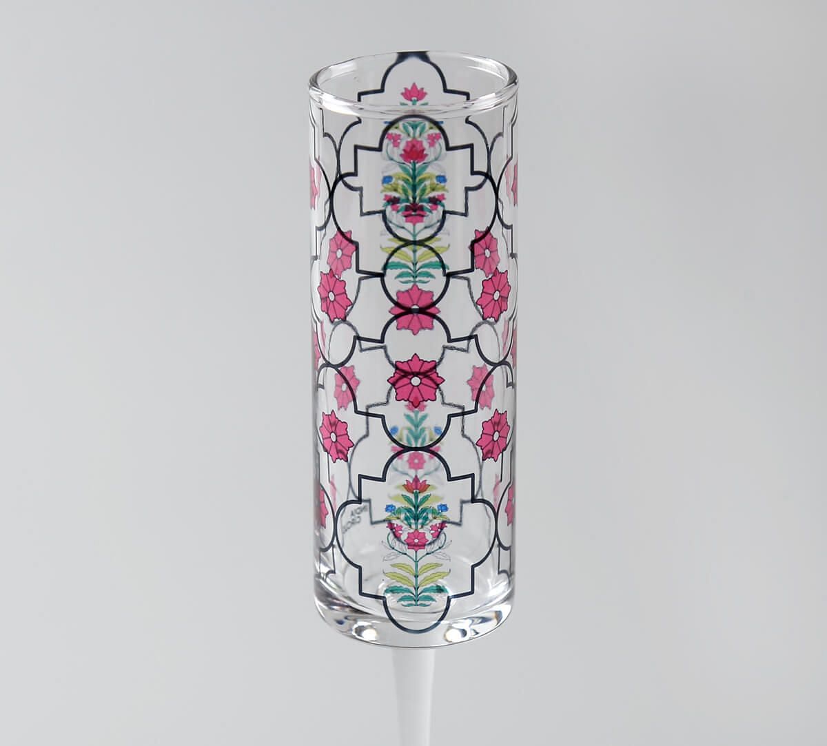 India Circus by Krsnaa Mehta Floral Lattice Champagne Glass Set of 2