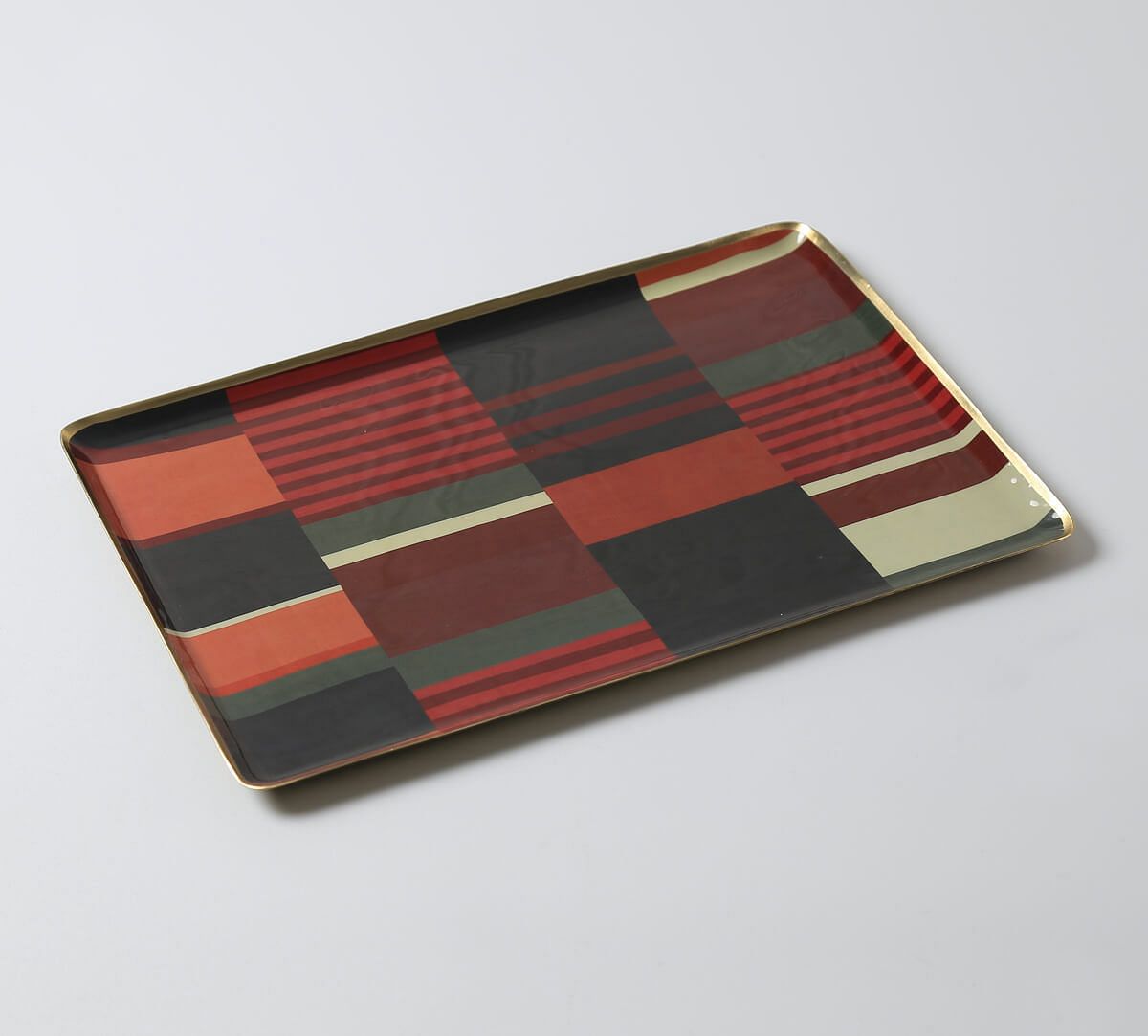 India Circus by Krsnaa Mehta Peepal and Palm Rectangle Tray Set