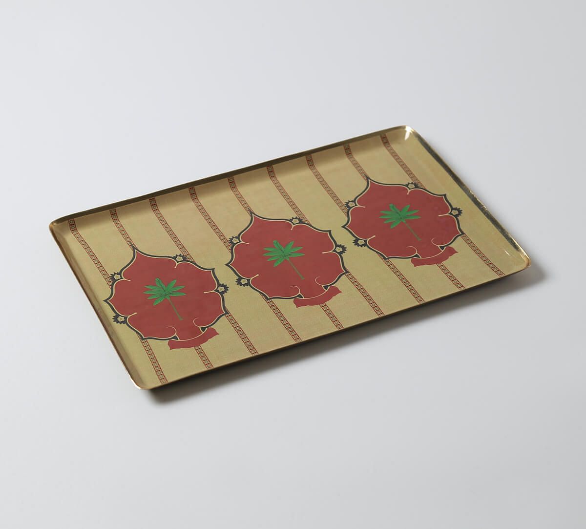 India Circus by Krsnaa Mehta Peepal and Palm Rectangle Tray Set